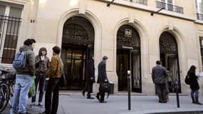 L'entrée de Sciences Po Paris, le 15 janvier 2009.