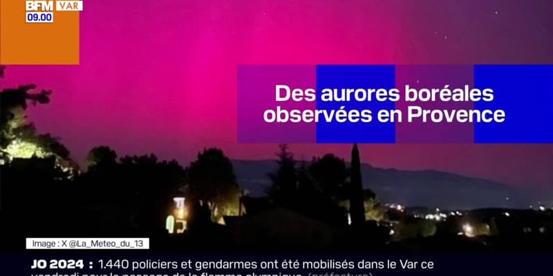 Les images des aurores boréales observées en Provence