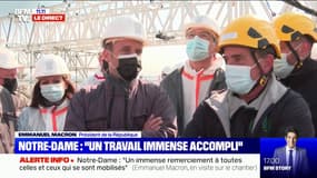 Emmanuel Macron à Notre-Dame: "On est tous impressionnés de ce que nous voyons"