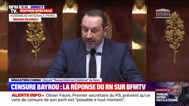 Sébastien Chenu (RN) à propos du discours de politique générale de François Bayrou: 