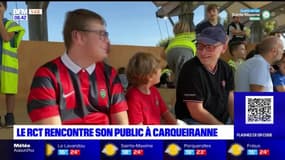 Rugby: les joueurs du RCT rencontrent les fans avant le choc contre Bordeaux Bègles