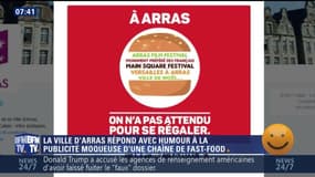 La ville d'Arras répond avec humour à la publicité moqueuse d'une chaîne de fast-food - 12/01