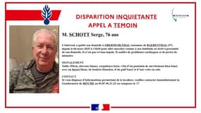 Un appel à témoins lancé pour retrouver Serge Schott.