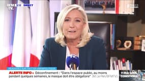 Coronavirus: "Que les masques soient remboursés par la Sécu pour les gens fragiles et atteints, est une évidence", estime Marine Le Pen