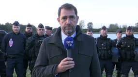 Christophe Castaner ce mardi à Grande-Synthe.