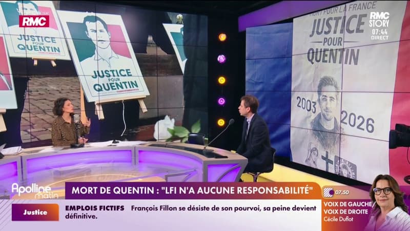 Mort de Quentin : "LFI n'a aucune responsabilité dans ce drame"