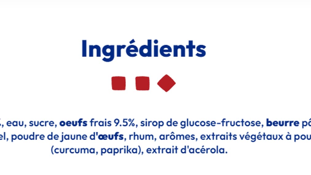 Liste d'ingrédients de la brioche Harrys classique Liste d'ingrédients de la brioche Harrys classique