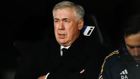 Carlo Ancelotti sur le banc du Real Madrid en Liga, le 17 décembre 2023