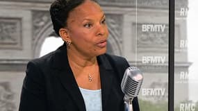 Christiane Taubira, ministre de la Justice, ce vendredi sur RMC/BFMTV