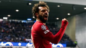 Mohamed Salah avec Liverpool contre les Rangers, octobre 2022