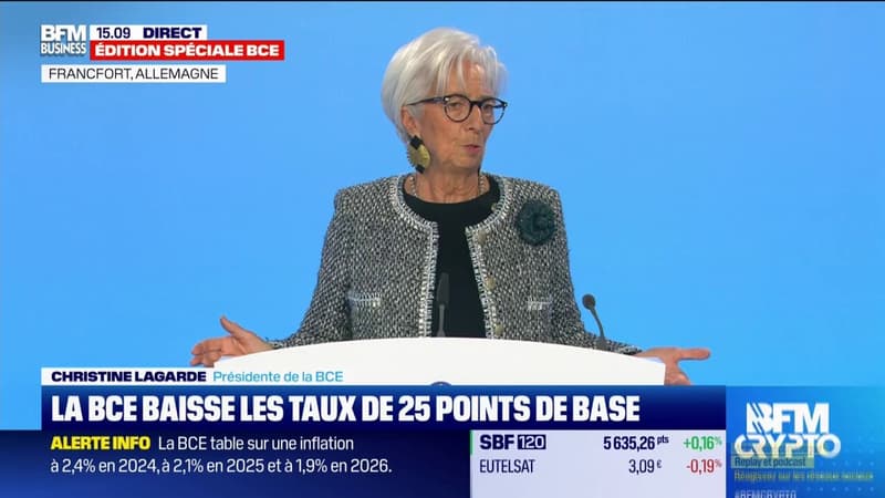 Christine Lagarde, depuis la BCE