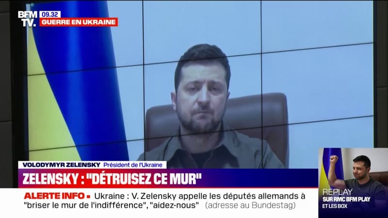 Volodymyr Zelensky face aux députés allemands: 