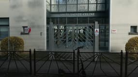 L'entrée du lycée catholique privé Sainte-Céline à La Ferté-sous-Jouarre, en Seine-et-Marne, le 14 mars 2023.