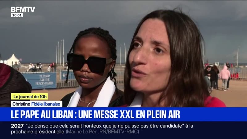 "C'est une fête": les fidèles venus nombreux pour la messe du pape Léon XIV au Liban