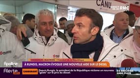 A Rungis, Macron évoque une nouvelle aide sur le Diesel 