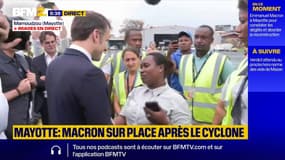 "Mayotte est démolie, on a besoin de vous": Emmanuel Macron interpellé lors de son arrivée sur le tarmac de l'aéroport de Mamoudzou