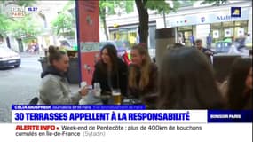 Week-end de la Pentecôte: encore de nombreux Parisiens en terrasse