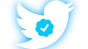 Le logo de Twitter et le badge de certification