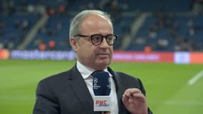 Luis Campos au micro de RMC Sport avant PSG-Benfica en Ligue des champions
