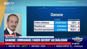 Frédéric Rozier (Co-responsable de la gestion de portefeuille Mirabaud): À Danone, "le vrai sujet dans les prochains jours concernera le pôle de l'eau"