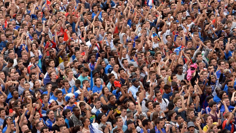 Des fans de l'équipe de France