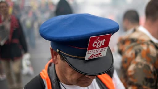 Manifestation de cheminots en juin 2014