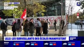 "Nous ne sommes pas vos pions": les surveillants des collèges et lycées en grève à Lille 