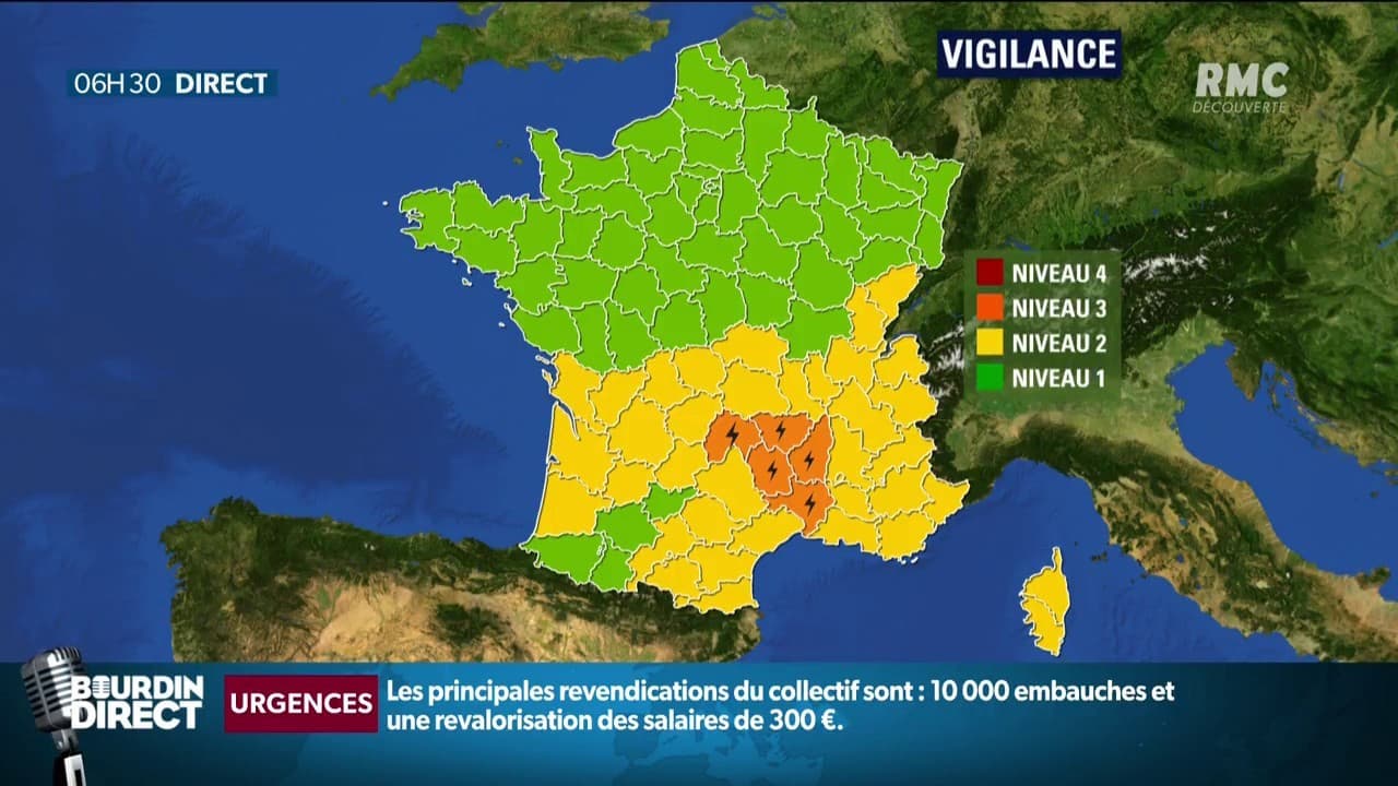 Alerte météo: 5 départements en vigilance orange aux orages Alerte météo: 5 départements en vigilance orange aux orages