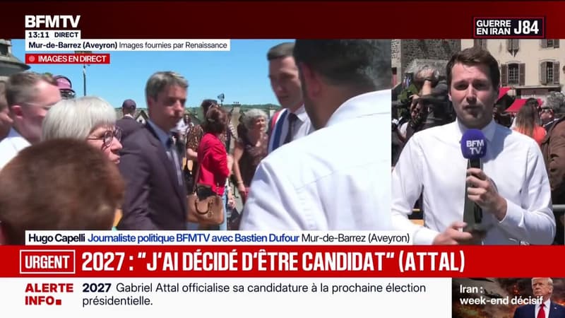 Gabriel Attal candidat à la présidentielle: lancement de campagne en Aveyron