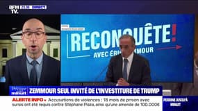 Zemmour, seul invité de l'investiture de Trump - 09/01