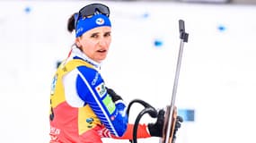 La biathlète française Julia Simon, à Hochfilzen (Autriche) le 10 décembre 2022