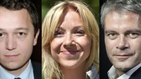 Les trois candidats à la présidence du parti Les Républicains. De gauche à droite: Maël de Calan, Florence Portelli et Laurent Wauquiez