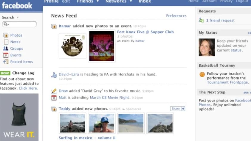 Facebook en 2007 
