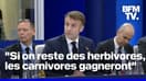 "Si on décide de rester des herbivores, les carnivores gagneront": Emmanuel Macron appelle l'Europe à "reprendre le contrôle"