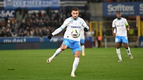 Jonathan Clauss avec l'OM, à Strasbourg le 25 novembre 2023