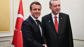 Emmanuel Macron et la président turc (photo d'illustration).
