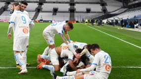La joie de l'OM face à Rennes.