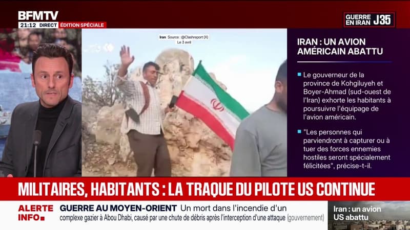 Avion américain abattu en Iran: les images des habitants armés cherchant l'autre membre de l'équipage