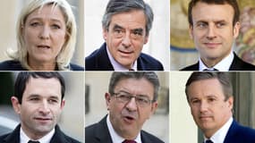 Les principaux candidats déclarés à l'élection présidentielle. 