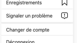 Nouveau menu déroulant sur la version web d'Instagram