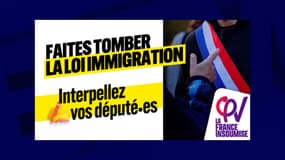 Le France insoumise a mis en place une plateforme pour interpeller les députés macronistes avant le vote de la loi immigration le 19 décembre 2023