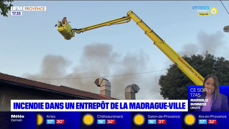 Marseille: un incendie dans un entrepôt de la Madrague-Ville