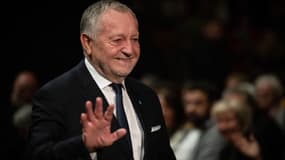 L'ancien président du club de football de l'Olympique Lyonnais, Jean Michel Aulas à la cérémonie d'ouverture de la 16e édition du Festival du film Lumière à Lyon, le 12 octobre 2024.