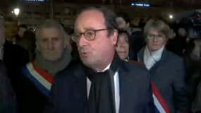 L'ancien président de la République, François Hollande, le 19 février 2019 place de la République à Paris