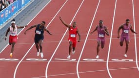 Noah Lyles remporte le 100m des sélections américaines pour les JO de Paris 2024, le 23 juin 2024