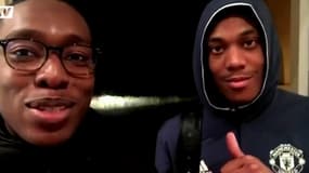 Les deux cousins Anthony et Jémaël Martial, réunis après la victoire de Manchester United contre Sunderland lors du Boxing Day (3-0).
