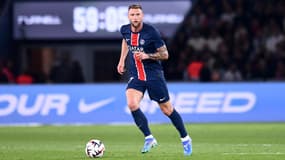 Milan Skriniar avec le PSG pendant un match de Ligue 1, le 14 septembre 2024