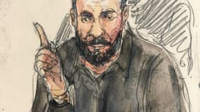 Salah Abdeslam le 10 juin 2022 devant la cour d'assises de Paris