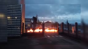 L'écluse de Kembs dans le Haut-Rhin est bloquée ce jeudi matin par des manifestants contre la réforme des retraites.