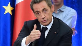 Nicolas Sarkozy en meeting à Toulouse le 8 octobre.